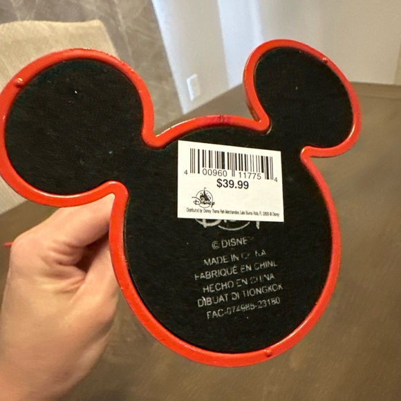 NWT Disney Parks Mickey Mouse Red Metal Ornament Stand - Picture 4 of 4